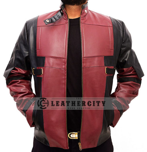 Deadpool Ryan Reynolds Leather Jacket Open Front