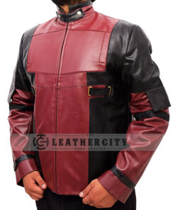 Deadpool Ryan Reynolds Leather Jacket Left