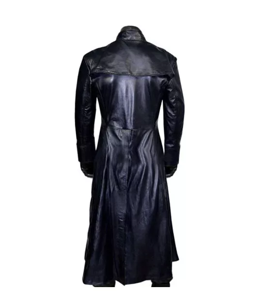 Matrix Trench Coat Jacket Black back