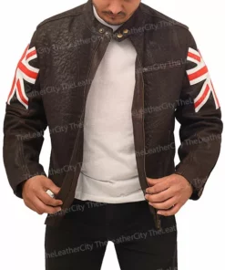 Vintage Cafe Racer Leather Jacket