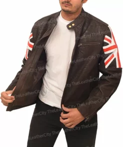 Vintage Cafe Racer Leather Jacket