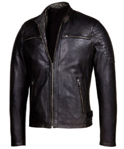 Blacky Cafe Racer Leather Jacket