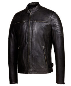 Blacky Cafe Racer Leather Jacket
