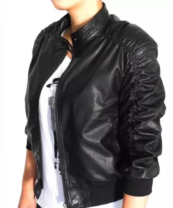 Elena Gilbert Leather Jacket front