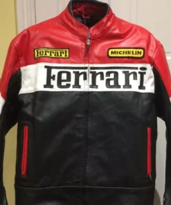 Ferrari leather jacket front