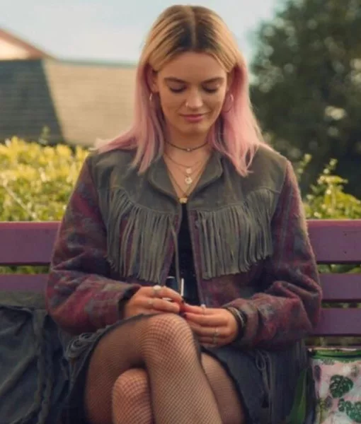 Sex Education Maeve Wiley (Emma Mackey) Fringe Jacket - TLC Maeve Wiley Fringe Jacket