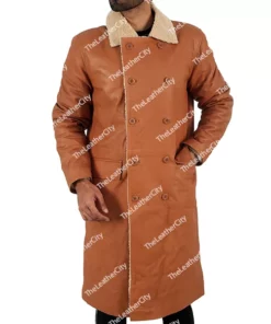 Candyman Shearling Leather Coat (front)