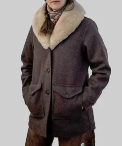 Beth Shearling Wool Coat