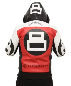 8 Ball Hooded Leather Jacket