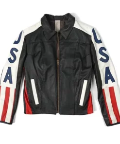 American Flag Selena Gomez Leather Jacket