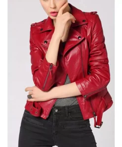 Freaky Millie Red Leather Jacket