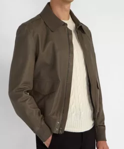 Butter Green Aviator Bomber Jacket