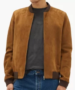 Curtz Suede Leather Bomber Jacket