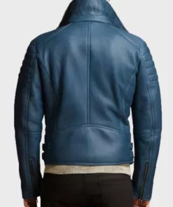Franklin Blue Leather Jacket