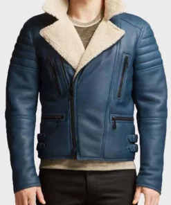 Franklin Blue Leather Jacket