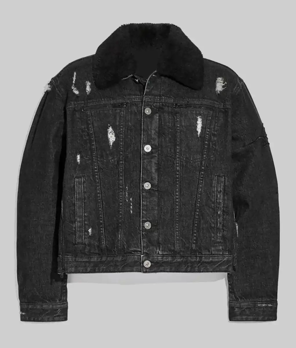 Michael B. Jordan Naruto Denim Jacket Michael B. Jordan Naruto Denim Jacket - Front View