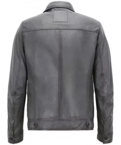 Men’s Trucker Slim Fit Leather Jacket