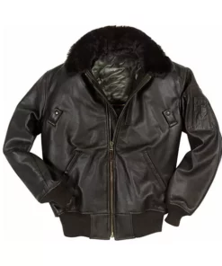 Men’s B-15 Flight Black Leather Jacket