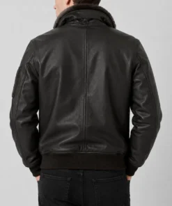 Men’s B-15 Flight Brown Leather Jacket - Back