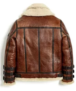 Men’s Double Collar Aviator Leather Jacket