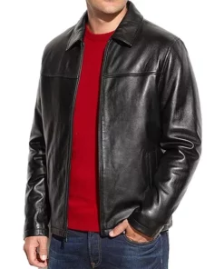 Men’s Simple Leather Jacket