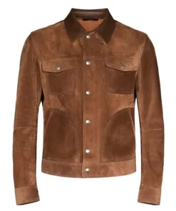 Suede Brown Trucker Leather Jacket