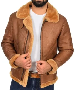 Francis Tan Brown B3 Bomber Jacket