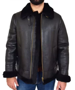 Jet Black B3 Bomber Jacket