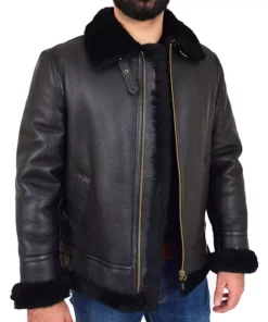 R.A.F Irvin Mystic Black B3 Bomber Jacket