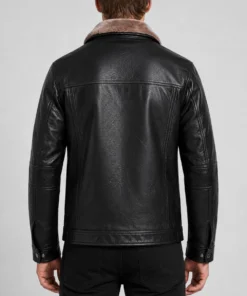 Butler Shearling Slim Fit Jacket - Back