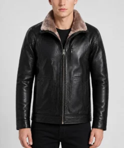 Butler Shearling Slim Fit Jacket - Front
