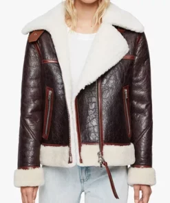 Elinor Choco Brown Shearling Jacket