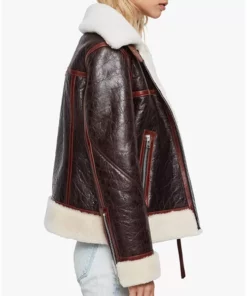 Elinor Choco Brown Shearling Jacket