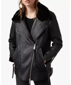 Fay Black Shearling Collar Jacket