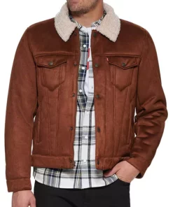 Brown Trucker Leather Jacket