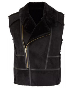 Louise Black Shearling Gilet
