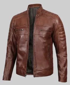 Men's Chocolate Brown Leather Jacket