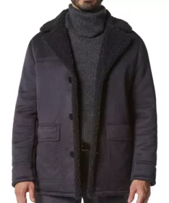 Men's Classic Faux Shearling Leather Jacket