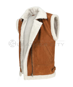 Women’s Faux Shearling Leather Vest