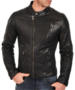 Freddie Asymmetrical Black Biker Jacket