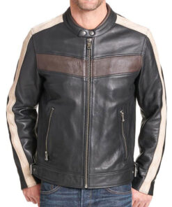 Mick Retro Stripped Biker Jacket