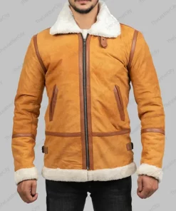 Men's Light Brown Shearling Jacket