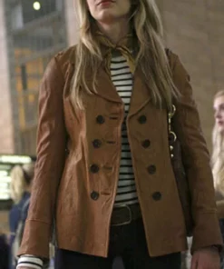 Gossip Girl Serena van der Woodsen Leather Peacoat