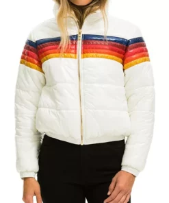 Amanda’s White Bomber Jacket