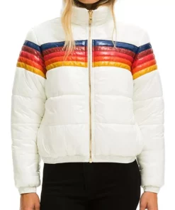 Amanda’s White Bomber Jacket