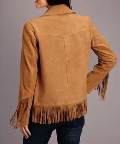 Birdy Brown Fringe Leather Jacket