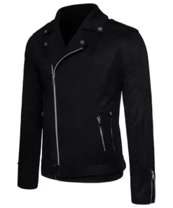 Mens Black Biker Leather Jacket