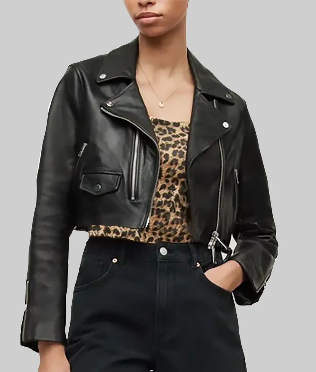 All American S05 Olivia Baker Cropped Jacket 1 All American S05 Olivia Baker Cropped Jacket-Front View