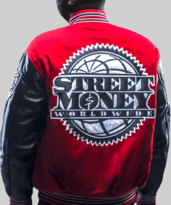 Mens Fresh Street Varsity Jacket - Back View