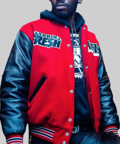 Mens Fresh Street Varsity Jacket - Front View